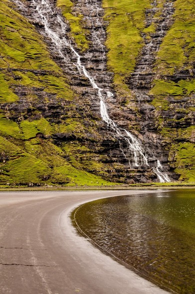 #Waterfalls go down on black beaches in the middle of north atlantic...