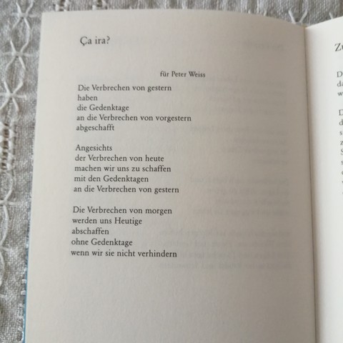 Erich Fried Gedicht Ca ira