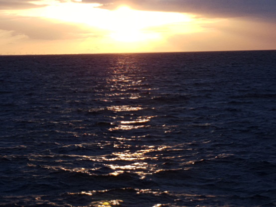 Das Meer im Sonnenuntergang